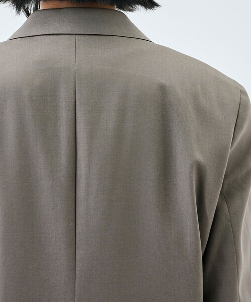 EDITION（エディション）の「【WEB先行予約】Super120'sウォッシャブルウール ダブルブレストジャケット（テーラードジャケット・レディース・ブラック/グレー系その他2/グリーン・34/36）」の10枚目の写真