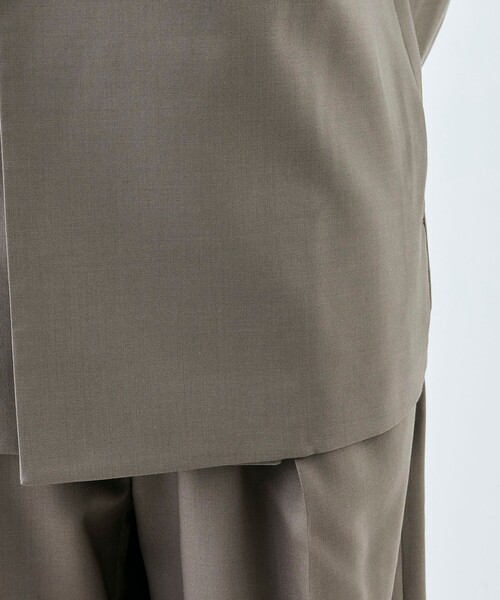 EDITION（エディション）の「【WEB先行予約】Super120'sウォッシャブルウール ダブルブレストジャケット（テーラードジャケット・レディース・ブラック/グレー系その他2/グリーン・34/36）」の13枚目の写真