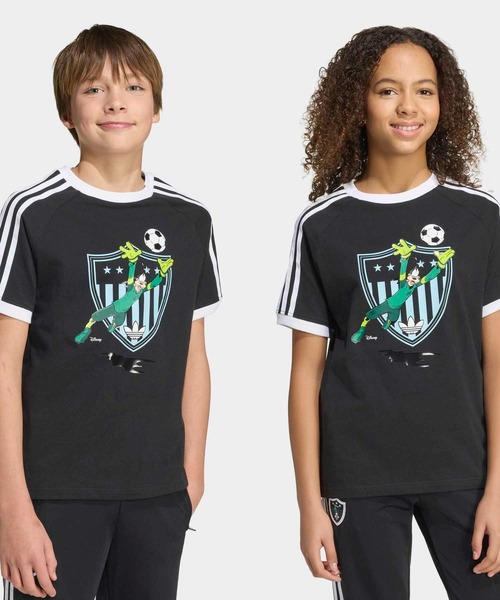 adidas（アディダス）の「アディダス ディズニー ルーズTシャツ / アディダスオリジナルス adidas Originals（Tシャツ/カットソー・キッズ・ブラック/ホワイト・150/140/130/160）」の2枚目の写真