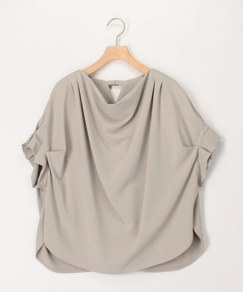 MICO COULIER（ミコクリエ）の「《UVカット接触冷感》ハイストレッチブラウス（シャツ/ブラウス・レディース・グレイッシュベージュ/ネイビー/キナリ・38）」の22枚目の写真