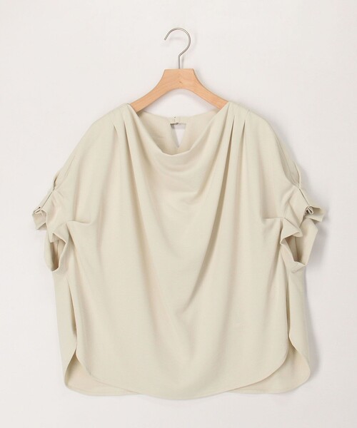 MICO COULIER（ミコクリエ）の「《UVカット接触冷感》ハイストレッチブラウス（シャツ/ブラウス・レディース・グレイッシュベージュ/ネイビー/キナリ・38）」の19枚目の写真