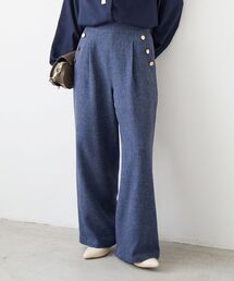 le.coeur blanc | 【日本製】メランジ調マリンワイドパンツ(その他パンツ)