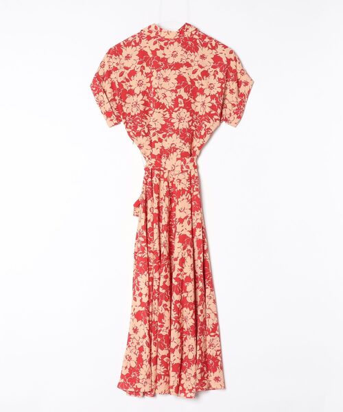 LAUREN RALPH LAUREN(ローレン ラルフ ローレン)の「フローラル ベルテッド クレープ ドレス(ワンピース・レディース・レッド・0/00/2/4/6/8)」の2枚目の写真