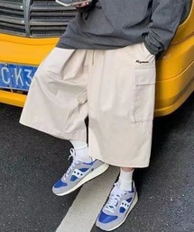 link lot（リンクロット）の「【26春夏新作】ワイドシルエット ミリタリー カーゴハーフショートパンツ（カーゴパンツ）」