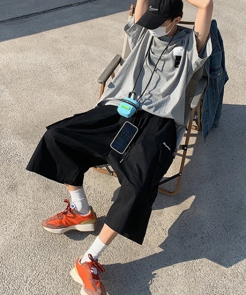 link lot(リンクロット)の「ワイドシルエット ミリタリー カーゴハーフショートパンツ(カーゴパンツ・メンズ・ブラック/アイボリー/ブラウン・L/M)」の16枚目の写真