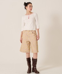 TINA：JOJUN | リトルフラワー コットン ハーフパンツ TINA：JOJUN(その他パンツ)