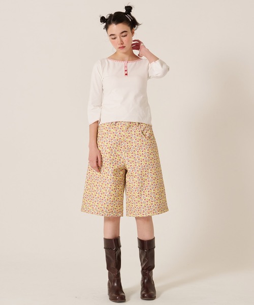 TINA：JOJUN（ティーナジョジュン）の「リトルフラワー コットン ハーフパンツ TINA：JOJUN（その他パンツ・レディース・オレンジ/パープル・M/S）」の19枚目の写真