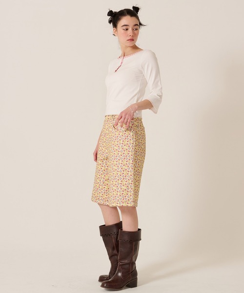 TINA：JOJUN（ティーナジョジュン）の「リトルフラワー コットン ハーフパンツ TINA：JOJUN（その他パンツ・レディース・オレンジ/パープル・M/S）」の20枚目の写真