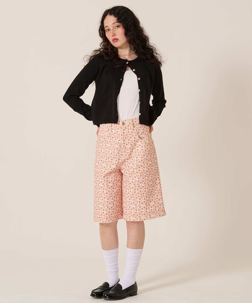 TINA：JOJUN（ティーナジョジュン）の「リトルフラワー コットン ハーフパンツ TINA：JOJUN（その他パンツ・レディース・オレンジ/パープル・M/S）」の5枚目の写真