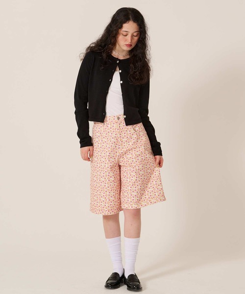 TINA：JOJUN（ティーナジョジュン）の「リトルフラワー コットン ハーフパンツ TINA：JOJUN（その他パンツ・レディース・オレンジ/パープル・M/S）」の6枚目の写真