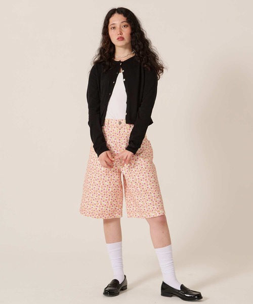 TINA：JOJUN（ティーナジョジュン）の「リトルフラワー コットン ハーフパンツ TINA：JOJUN（その他パンツ・レディース・オレンジ/パープル・M/S）」の7枚目の写真