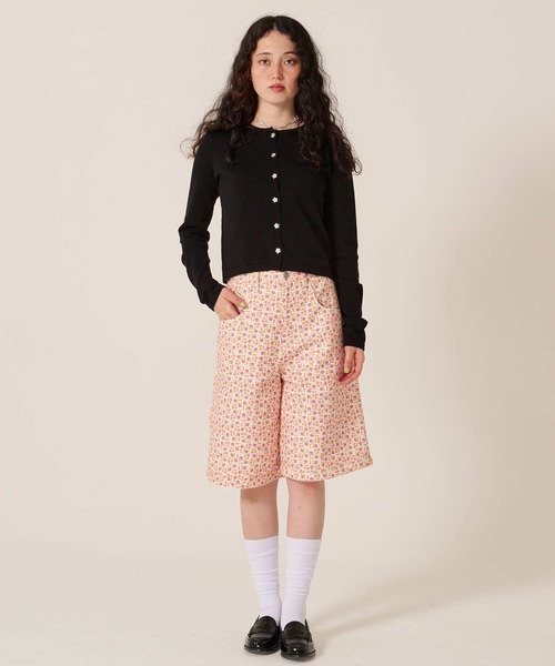 TINA：JOJUN（ティーナジョジュン）の「リトルフラワー コットン ハーフパンツ TINA：JOJUN（その他パンツ・レディース・オレンジ/パープル・M/S）」の8枚目の写真