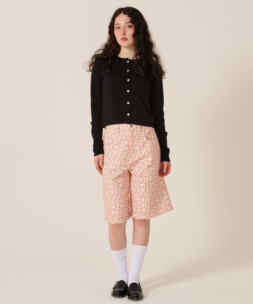 TINA：JOJUN（ティーナジョジュン）の「リトルフラワー コットン ハーフパンツ TINA：JOJUN（その他パンツ・レディース・オレンジ/パープル・M/S）」の9枚目の写真