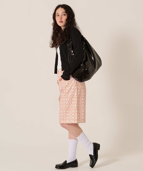 TINA：JOJUN（ティーナジョジュン）の「リトルフラワー コットン ハーフパンツ TINA：JOJUN（その他パンツ・レディース・オレンジ/パープル・M/S）」の10枚目の写真