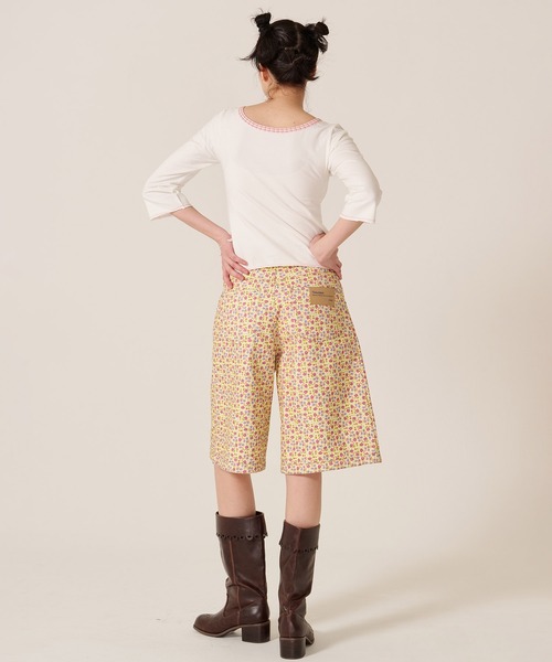 TINA：JOJUN（ティーナジョジュン）の「リトルフラワー コットン ハーフパンツ TINA：JOJUN（その他パンツ・レディース・オレンジ/パープル・M/S）」の14枚目の写真