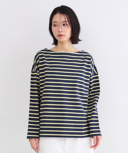 OPAQUE.CLIP(オペークドットクリップ)の「ボーダートップス【洗濯機OK】(Tシャツ/カットソー・レディース・ホワイト系3/ネイビー系2・00)」の11枚目の写真