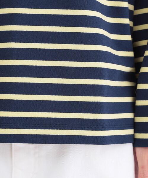 OPAQUE.CLIP(オペークドットクリップ)の「ボーダートップス【洗濯機OK】(Tシャツ/カットソー・レディース・ホワイト系3/ネイビー系2・00)」の16枚目の写真
