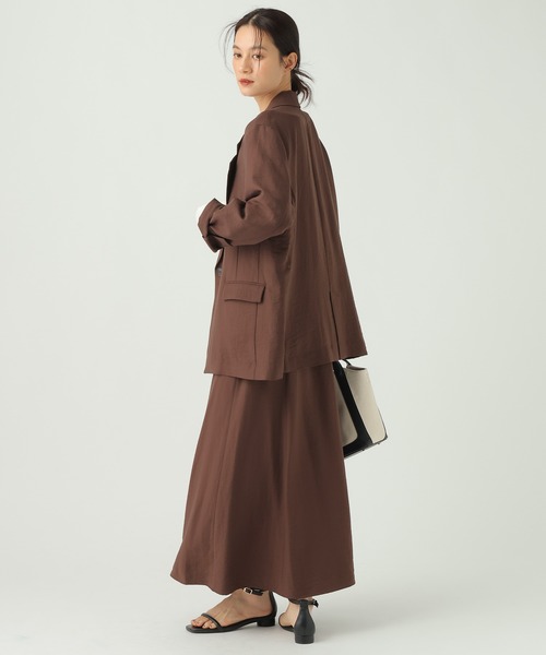 Elura（エルーラ）の「フィラメントツイルスカート/659646（スカート・レディース・ブラウン/ベージュ/ブラック・FREE）」の13枚目の写真