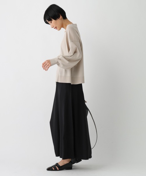 Elura（エルーラ）の「フィラメントツイルスカート/659646（スカート・レディース・ブラウン/ベージュ/ブラック・FREE）」の5枚目の写真
