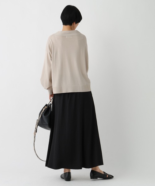 Elura（エルーラ）の「フィラメントツイルスカート/659646（スカート・レディース・ブラウン/ベージュ/ブラック・FREE）」の6枚目の写真