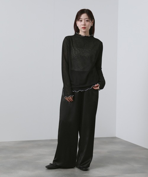 NAVY(ネイビー)の「NAVY ハイネック プルオーバー(Tシャツ/カットソー・レディース・ブルー/ホワイト/ブラック・M/L)」の7枚目の写真
