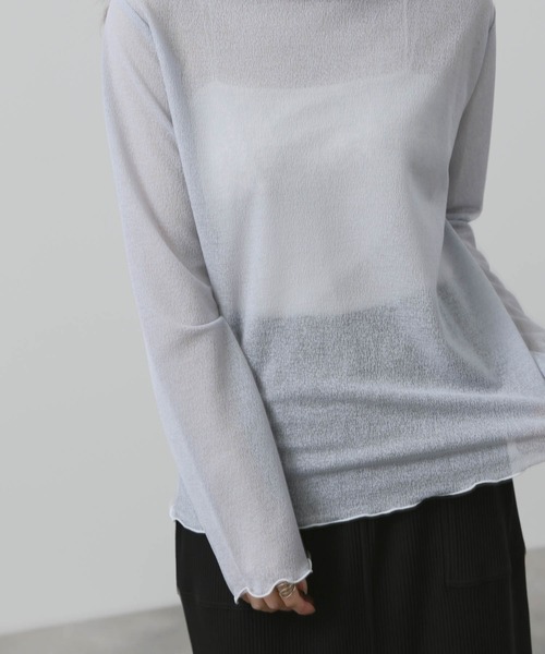 NAVY(ネイビー)の「NAVY ハイネック プルオーバー(Tシャツ/カットソー・レディース・ブルー/ホワイト/ブラック・M/L)」の11枚目の写真