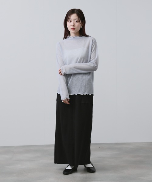 NAVY(ネイビー)の「NAVY ハイネック プルオーバー(Tシャツ/カットソー・レディース・ブルー/ホワイト/ブラック・M/L)」の12枚目の写真