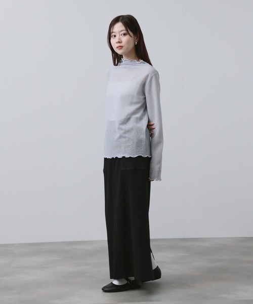 NAVY(ネイビー)の「NAVY ハイネック プルオーバー(Tシャツ/カットソー・レディース・ブルー/ホワイト/ブラック・M/L)」の13枚目の写真