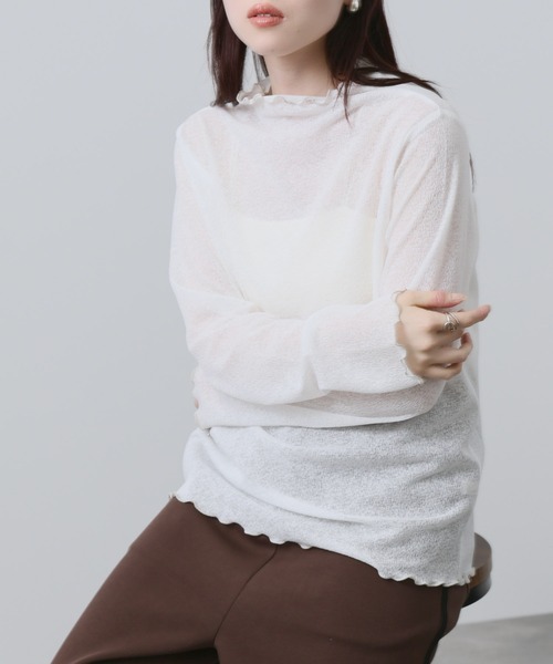NAVY(ネイビー)の「NAVY ハイネック プルオーバー(Tシャツ/カットソー・レディース・ブルー/ホワイト/ブラック・M/L)」の14枚目の写真