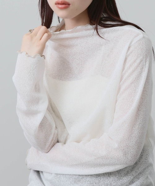 NAVY(ネイビー)の「NAVY ハイネック プルオーバー(Tシャツ/カットソー・レディース・ブルー/ホワイト/ブラック・M/L)」の16枚目の写真