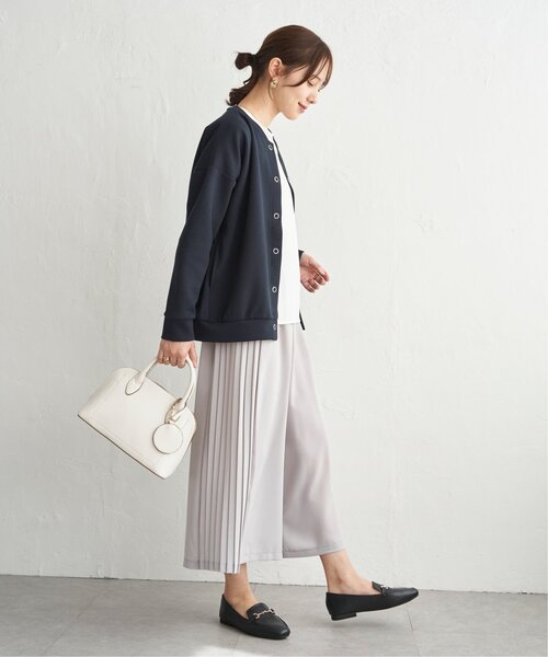 ikka(イッカ)の「【洗濯機で洗える】ダンボールニットノーカラーカーディガン(カーディガン/ボレロ・レディース・ネイビー/ベージュ/チャコール・L/M)」の8枚目の写真