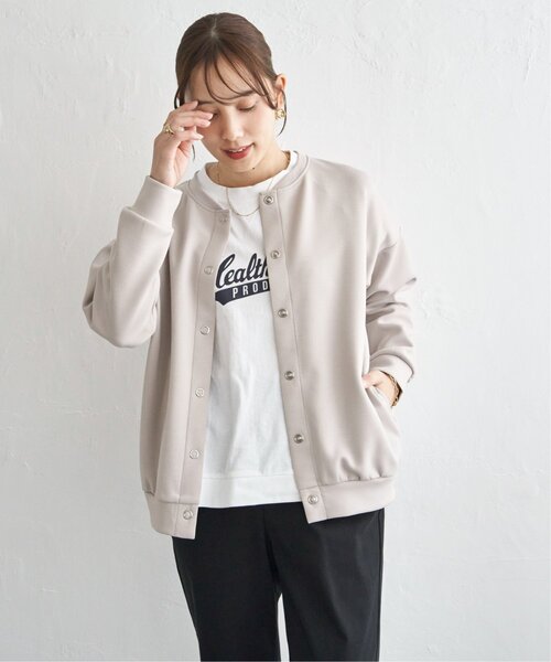 ikka(イッカ)の「【洗濯機で洗える】ダンボールニットノーカラーカーディガン(カーディガン/ボレロ・レディース・ネイビー/ベージュ/チャコール・L/M)」の13枚目の写真