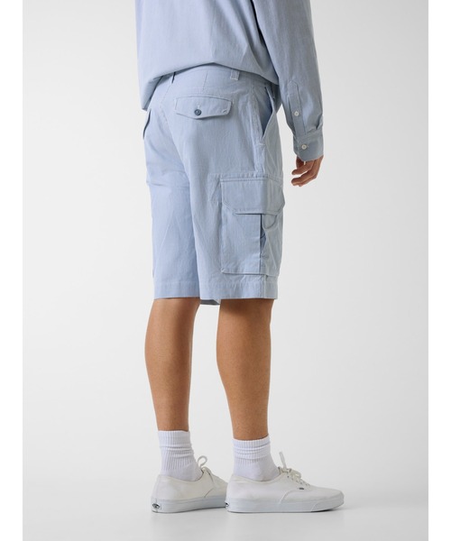 GUESS JEANS(ゲスジーンズ)の「GUESS JEANS Cargo Short ショーツ ハーフパンツ(カーゴパンツ・メンズ・ライトブルー・32inch/31inch/30inch/29inch/28inch)」の4枚目の写真