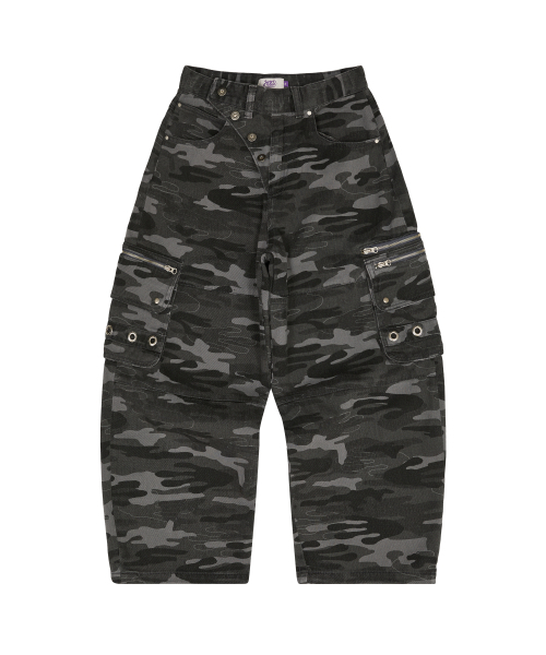 HOODHOOD（フッドフッド）の「アイレットカーゴパンツカモ（スウェットパンツ・レディース・その他・1/2/3/4）」の5枚目の写真