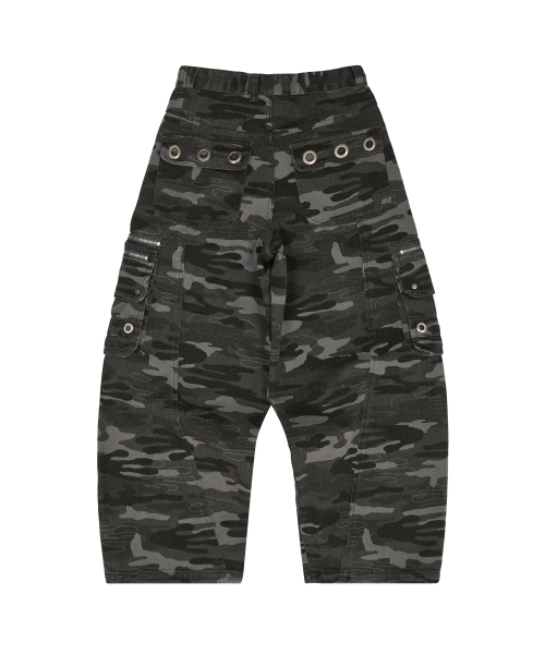 HOODHOOD（フッドフッド）の「アイレットカーゴパンツカモ（スウェットパンツ・レディース・その他・1/2/3/4）」の6枚目の写真