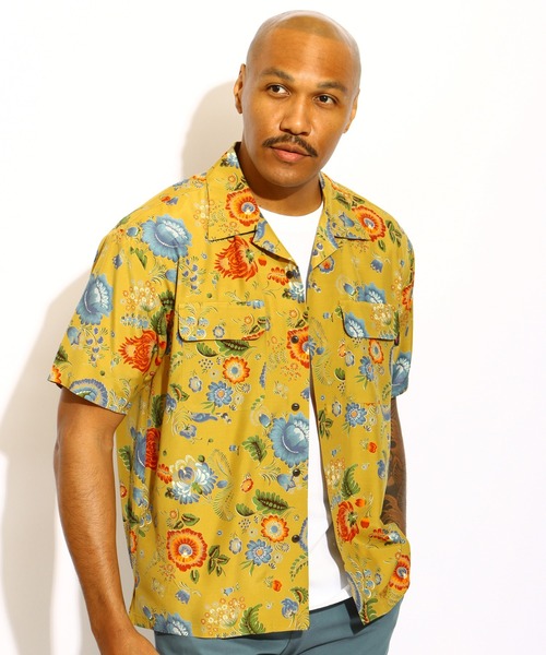 ROTAR(ローター)の「Floral Hawaiian Shirt(シャツ/ブラウス・メンズ・オフホワイト/マスタード/ブラウン・MEDIUM/LARGE/X-LARGE)」の3枚目の写真