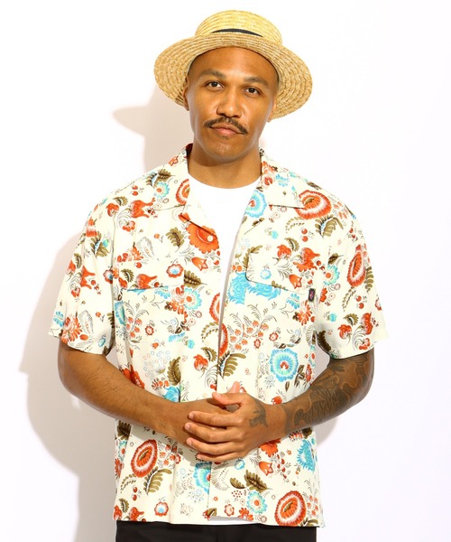 ROTAR(ローター)の「Floral Hawaiian Shirt(シャツ/ブラウス・メンズ・オフホワイト/マスタード/ブラウン・MEDIUM/LARGE/X-LARGE)」の5枚目の写真