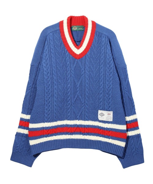 gim context(ジムコンテキスト)の「gim context/ジム コンテキスト/Knitted Hockey Jersey/23505130(ニット/セーター・メンズ・ブルー・ONE SIZE)」の1枚目の写真
