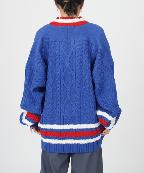 gim context(ジムコンテキスト)の「gim context/ジム コンテキスト/Knitted Hockey Jersey/23505130(ニット/セーター・メンズ・ブルー・ONE SIZE)」の4枚目の写真