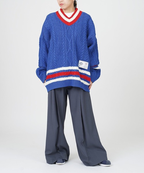 gim context(ジムコンテキスト)の「gim context/ジム コンテキスト/Knitted Hockey Jersey/23505130(ニット/セーター・メンズ・ブルー・ONE SIZE)」の5枚目の写真