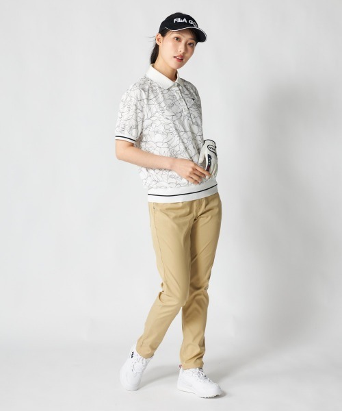 FILA GOLF（フィラゴルフ ）の「【FILA GOLF:フィラゴルフ】レディース半袖オーバーシャツ　冷感カノコ素材　ゴルフ（シャツ/ブラウス・レディース・ホワイト/ピンク/ブラック・X-LARGE/LARGE/MEDIUM）」の12枚目の写真
