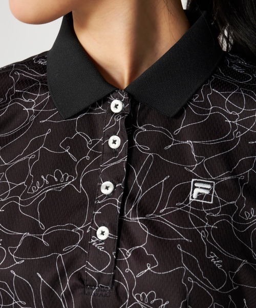 FILA GOLF（フィラゴルフ ）の「【FILA GOLF:フィラゴルフ】レディース半袖オーバーシャツ　冷感カノコ素材　ゴルフ（シャツ/ブラウス・レディース・ホワイト/ピンク/ブラック・X-LARGE/LARGE/MEDIUM）」の16枚目の写真