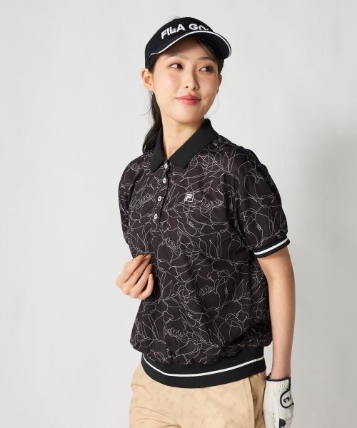 FILA GOLF（フィラゴルフ ）の「【FILA GOLF:フィラゴルフ】レディース半袖オーバーシャツ　冷感カノコ素材　ゴルフ（シャツ/ブラウス・レディース・ホワイト/ピンク/ブラック・X-LARGE/LARGE/MEDIUM）」の17枚目の写真