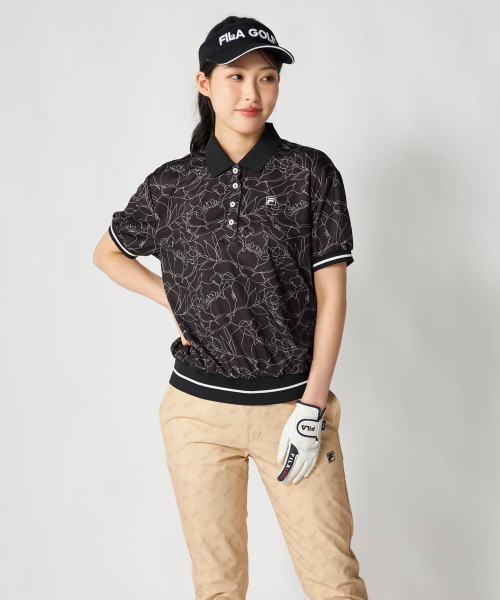 FILA GOLF（フィラゴルフ ）の「【FILA GOLF:フィラゴルフ】レディース半袖オーバーシャツ　冷感カノコ素材　ゴルフ（シャツ/ブラウス・レディース・ホワイト/ピンク/ブラック・X-LARGE/LARGE/MEDIUM）」の18枚目の写真