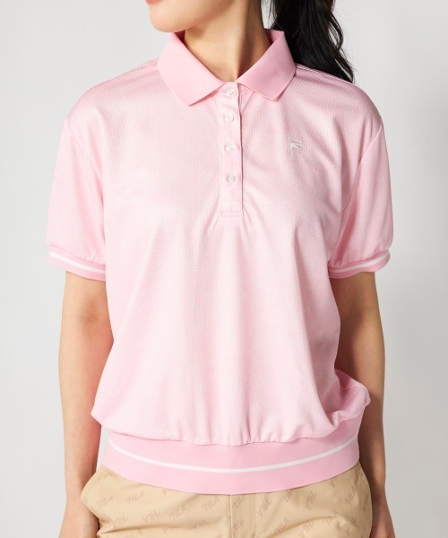 FILA GOLF（フィラゴルフ ）の「【FILA GOLF:フィラゴルフ】レディース半袖オーバーシャツ　冷感カノコ素材　ゴルフ（シャツ/ブラウス・レディース・ホワイト/ピンク/ブラック・X-LARGE/LARGE/MEDIUM）」の22枚目の写真