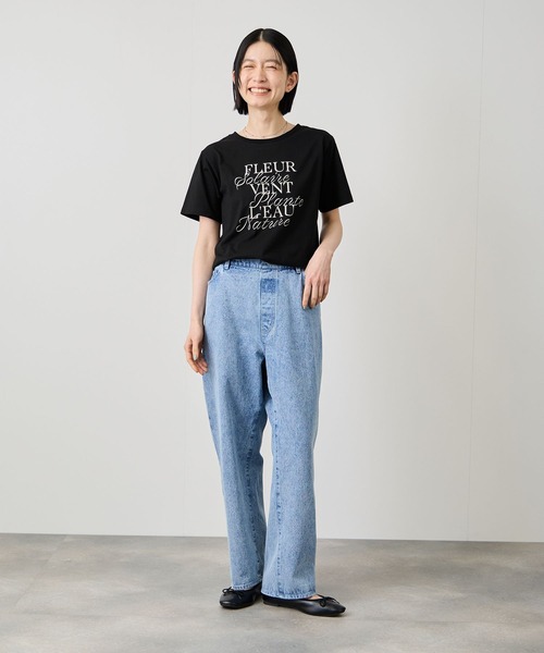 Mac-House（マックハウス）の「Idnes FLEURロゴTシャツ（Tシャツ/カットソー・レディース・ブラック/オフホワイト/ベージュ・FREE）」の11枚目の写真