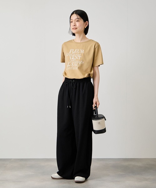 Mac-House（マックハウス）の「Idnes FLEURロゴTシャツ（Tシャツ/カットソー・レディース・ブラック/オフホワイト/ベージュ・FREE）」の14枚目の写真