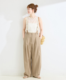 Simplicite（サンプリシテ）の「手洗い可 / セルロースチノサスペンダータックトラウザー（その他パンツ）」