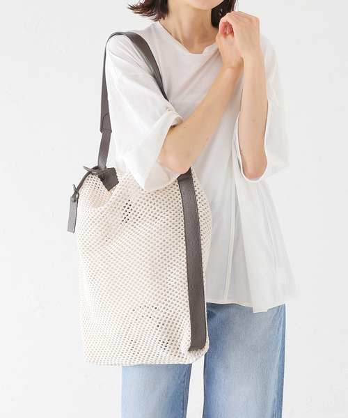 marco masi（マルコマージ）の「MARCO MASI/マルコマージ メッシュトートバッグ（トートバッグ・レディース・ベージュ・FREE）」の10枚目の写真