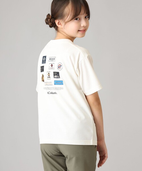 Columbia(コロンビア)の「UVカット Columbia/ キッズアイテム/ ユーススタックブルック グラフィック ショートスリーブTシャツ /コロンビア(Tシャツ/カットソー・キッズ・ホワイト/グリーン/ネイビー/ブラック・S/XS/M/L/XXS)」の1枚目の写真